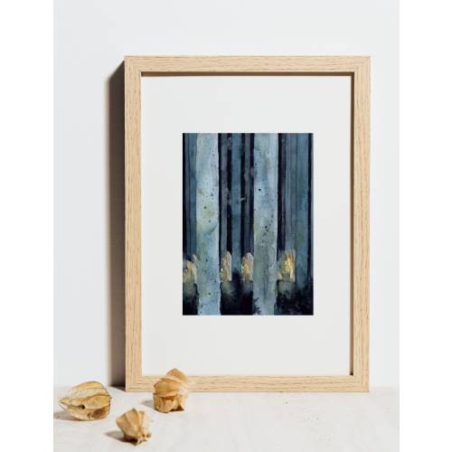 Lord of the Rings - The Passing of the Elves - Dark Forest Watercolor Painting - Print