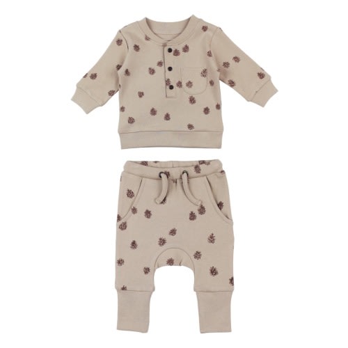 Organic Cotton Sweatshirt & Joggers Set, 6-9M