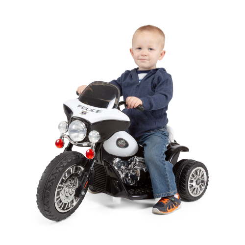 Lil' Rider 3-Wheel Kids Motorcycle with Police Decals - For Ages 3 to 6