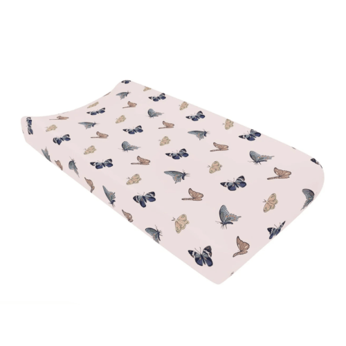 Change Pad Cover in Blush Butterfly