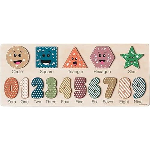 Wooden Puzzle for Toddlers, Boy and Girl, Personalized Montessori Toy Puzzle, 12 Month Toy, Gifts for 0 1 2 3 Years Old, Baby Gifts, Toddler Gift, Kid Gift, 3 6 9 12 24 36 Months (Forest)