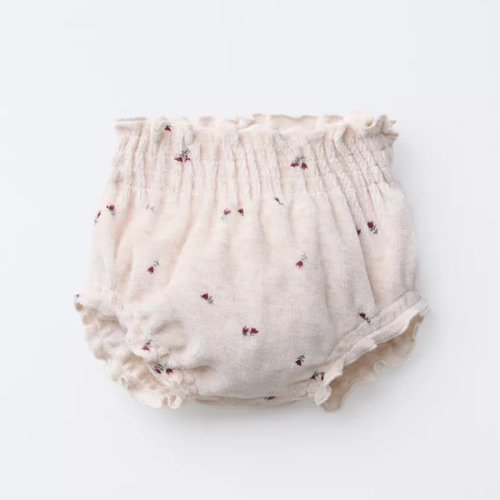 VELOUR FLORAL BOTTOMS - Light beige | ZARA United States