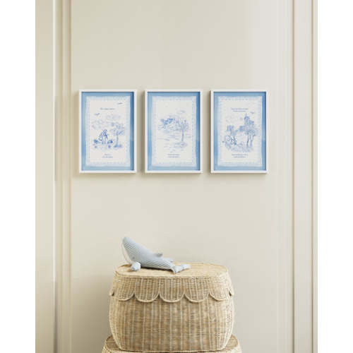 Nursery Rhyme Wall Art Set in Mauve | Nestig
