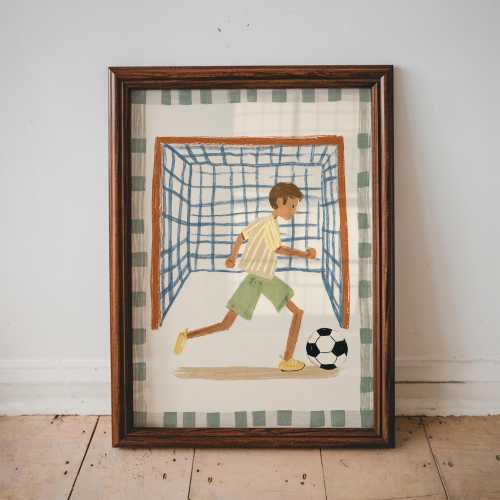 Soccer Nursery Wall Art Printable Kids Soccer Illustration Football Player Wall Decor Sports Bedroom Decor Toddler Boy Room Art | 78