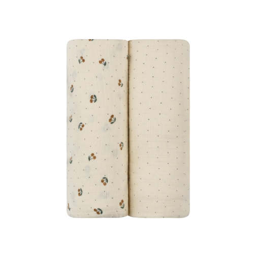 2 Pack Hypoallergenic Muslin Swaddle - Cherry Collection – Ely's & Co.