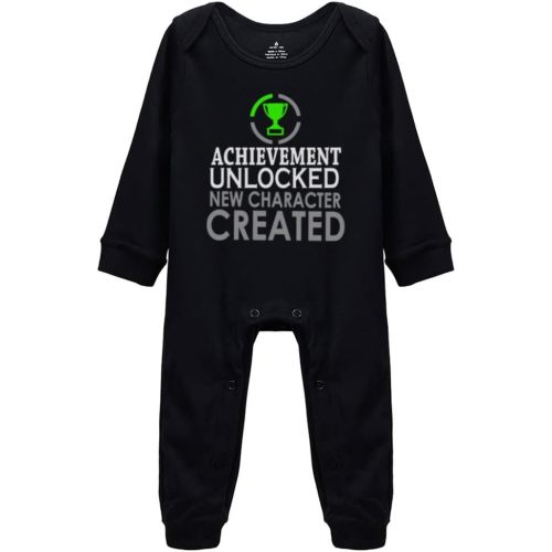 Achievement Unlocked New Character Created Baby Rompers Bodysuit Infant Long Sleeve Playsuit