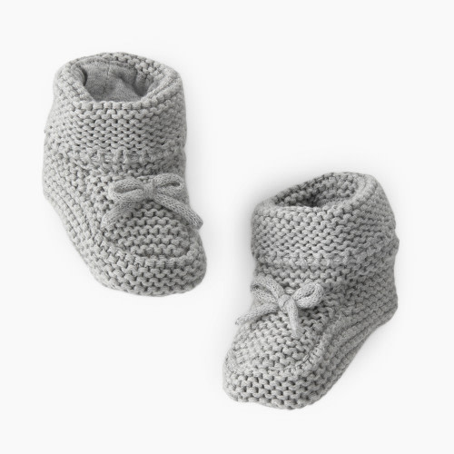 Carter's Little Planet Chunky Knit Booties - Grey, 0-3