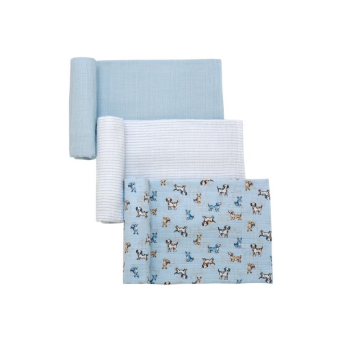 Little Me 3-Pack Cotton Muslin Swaddle Blankets | Nordstromrack