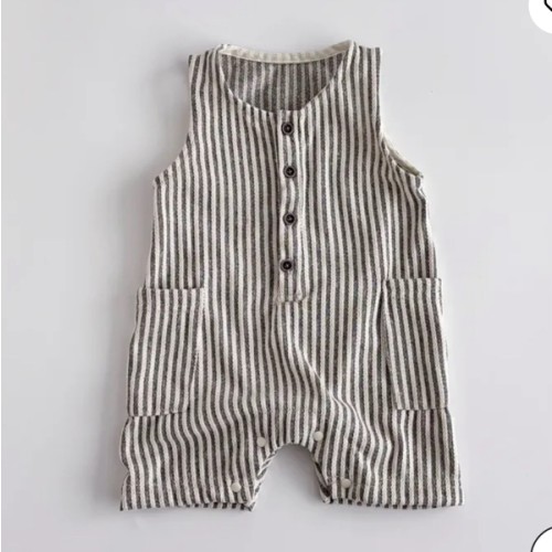 Baby Newborn Striped Sleeveless Romper