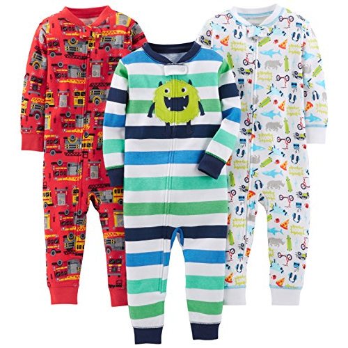 Simple Joys by Carter's Kids' 3-Pack Snug Fit Footless Cotton Pajamas