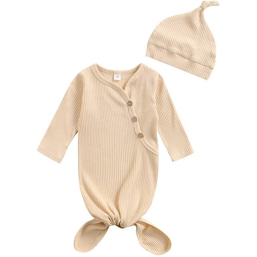 Knotted Baby Gowns Newborn Coming Home from Hospital Outfit