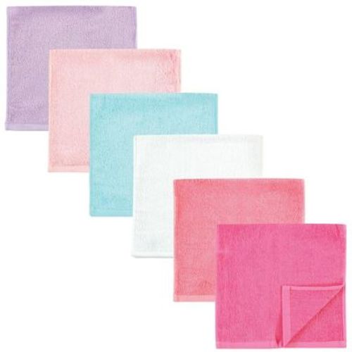 Hudson Baby Infant Girls Rayon from Bamboo Burpcloth 6pk, Pink Lilac, One Size