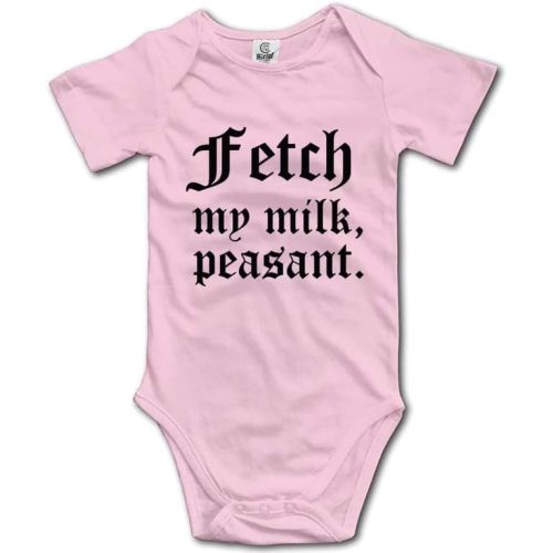 Fetch My Milk, Peasant - Baby Short Sleeve Bodysuit Infant Romper
