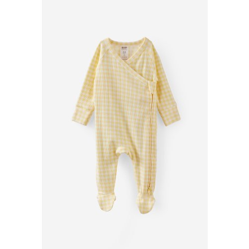 Organic Pointelle Cross Over Zip All In One