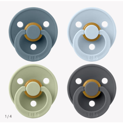 BIBS Colour 4 PACK Pacifiers - Petrol/Sage/Baby Blue/Iron – Bibsworld store US