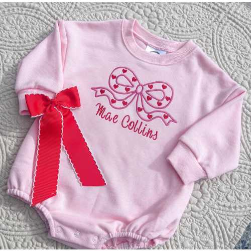 Embroidered Valentines Day Baby Bubble