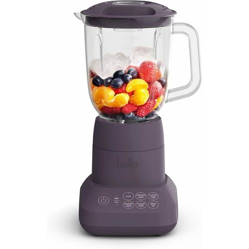 bella Fits-anywhere™ Flip & Store Blender, 48 oz, 520W,10-speed, Plum