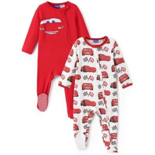 Disney Baby 2-Pack Zipper One-Piece Footie Rompers Outfit Newborn to Infant
