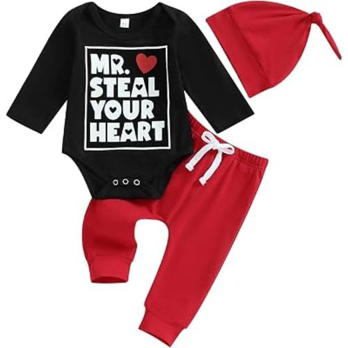 Newborn Baby Boy Letters Deer Romper Camo Pants+Hat 3Pcs Clothes