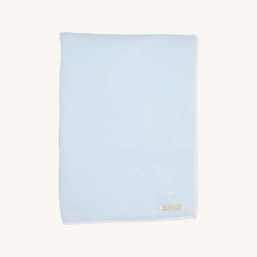 Silent Night Throw (Pima Jacquard) - Buckhead Blue with Worth Avenue White