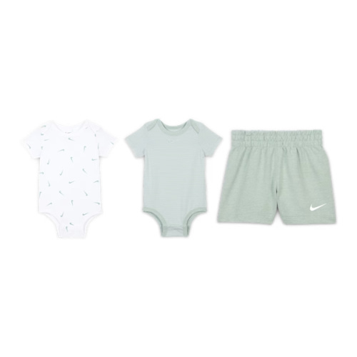 Nike Essentials Baby 3-Piece Striped Swooshfetti Set. Nike.com