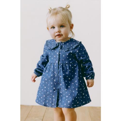 HEART DENIM DRESS AND PANTIES - Blue | ZARA United States