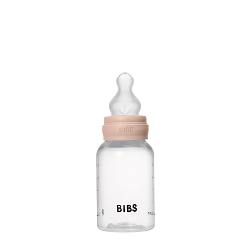 BIBS Baby Bottle 5oz - Blush, Anti-Colic & Silicone Nipple