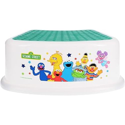 Sesame Street Sesame Squad Step Stool - Kids Step Stool, Potty Training, Non-Slip, Bathroom, Kitchen, Lightweight