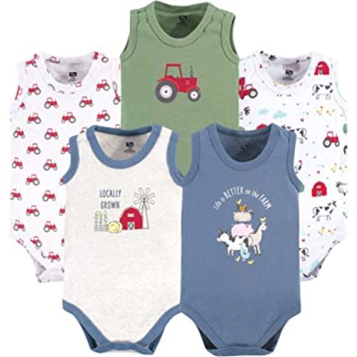 Hudson Baby Unisex Baby Cotton Sleeveless Bodysuits