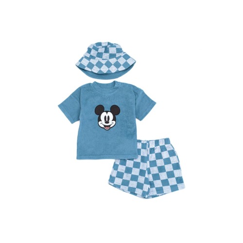 Mickey Mouse T-Shirt Shorts and Bucket Hat Set