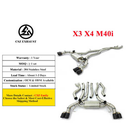 X3 M40i G01 Exhaust Valvetronic CSZ Muffler Catback Exhaust for BMW X3 X4 G01 G02 M40i B58 3.0T Remote Control Fast Shipping | Alibaba.com