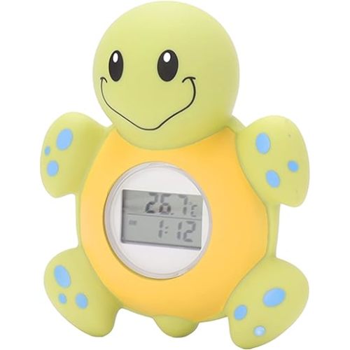 Focket Baby Bath Thermometer, Accurate 1 Second Reading Temperature Alarms Infant Thermometer, Water with Large LCD Screen for Newborns and Infants Bathing