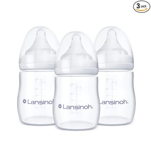 Lansinoh Anti-Colic Baby Bottles, 5 Ounces, 3 Count
