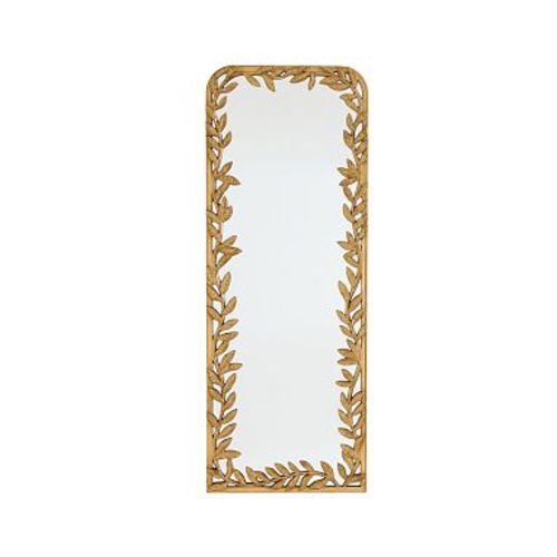Chris Loves Julia Sculpted Leaves Full Length Mirror, Gold, 48" x 18"