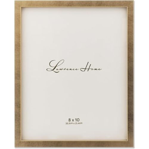Lawrence Frames 708080 Galvanized Expressions 8x10 Chloe Contemporary Gold Picture Frame