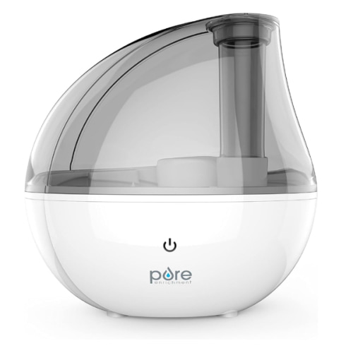 Pure Enrichment PureBaby Ultrasonic Cool Mist Humidifier & Soft Glow Night Light - Silver