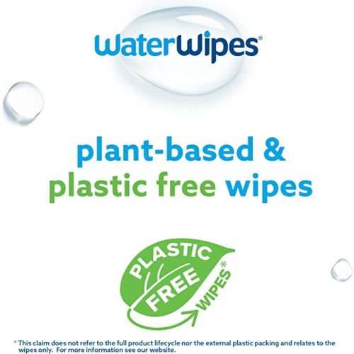 WaterWipes Plastic-Free Textured Clean, Toddler & Baby Wipes, 99.9% Water Based Wipes, Unscented & Hypoallergenic for Sensitive Skin, 720 Count (12 packs), Packaging May Vary - 720 Count (Pack of 12)