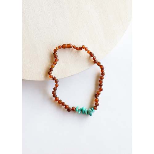Raw Cognac Baltic Amber + Raw Amazonite || Necklace – CanyonLeaf