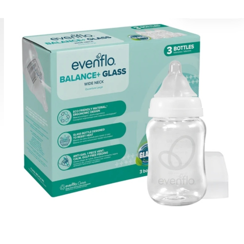 Evenflo 🍼 Balance + Bottles for Breastfed Babies Glass  Feeding