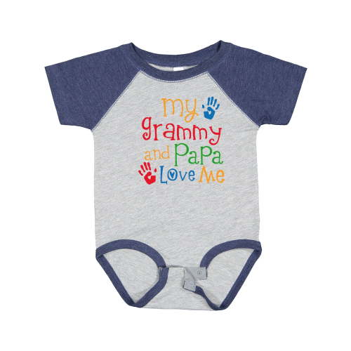 Inktastic Grammy and Papa Love Me Boys or Girls Baby Bodysuit