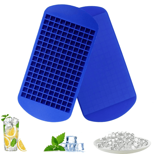 2 Pack, 160 Silicone Mini Ice Cube Trays Small Tiny Nugget Ice Cube Trays