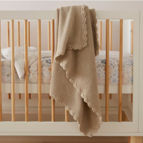 Adairs Baby - Lennox Natural Organic Cotton Baby Blanket | Adairs