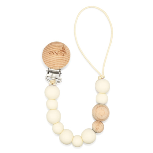 Ninni Co. Marshmallow Cream Pacifier Clip