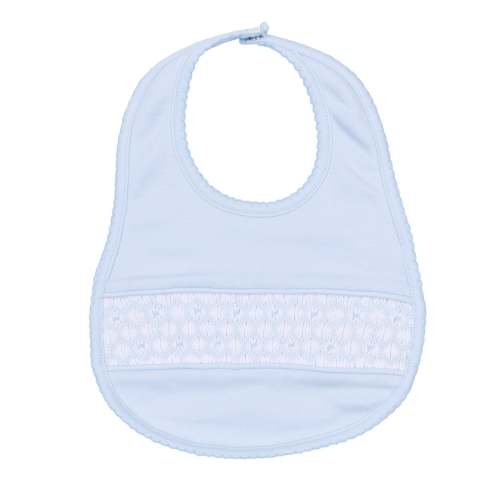 Walker's Classics Smocked Bib - Light Blue