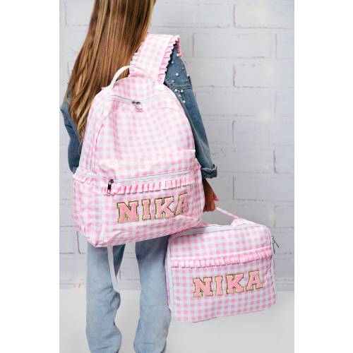 SALE 50% OFF! Back to school, Personalized Backpacks, Custom Name lunch bags, Custom Nylon Backpack with letters, Kid's gifts back to school