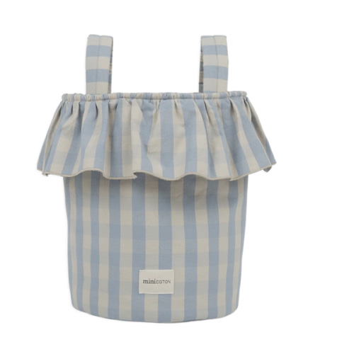 Basket Vichy - Blue + Sand · Minicoton