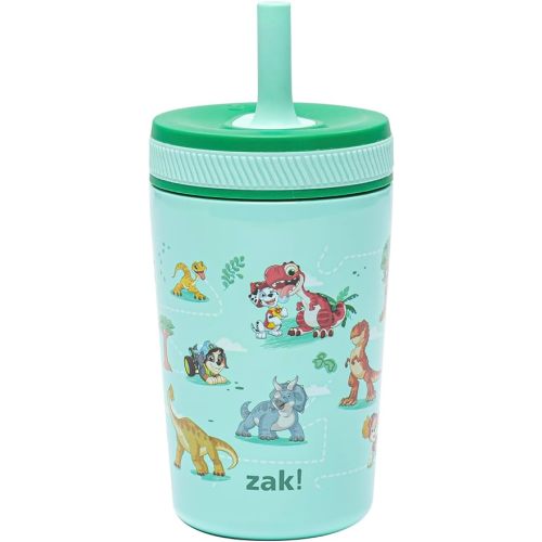 Zak Designs PAW Patrol: The Dino Movie Kelso Toddler Cups For Travel or Home, 12oz Vacuum Insulated Stainless Steel Sippy Cup With Leak-Proof Design, Perfect for Kids, BPA Free (Marshall, Skye, Rex)