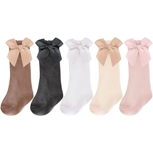 BQUBO Baby Knee High Sock Toddler Girl Dress Socks Baby Knit Stocking Cotton Infant Girls Socks