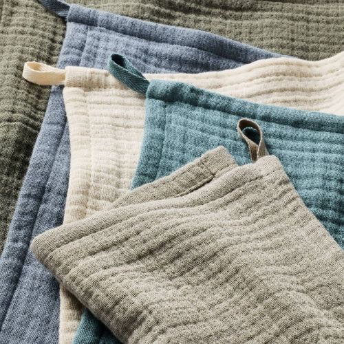 5pk Organic Gauze Washcloth Set Cool - Casaluna™
