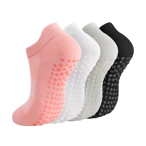 Breslatte Grip Socks Pilates Socks with Grips for Women Non Slip Grippers Womens